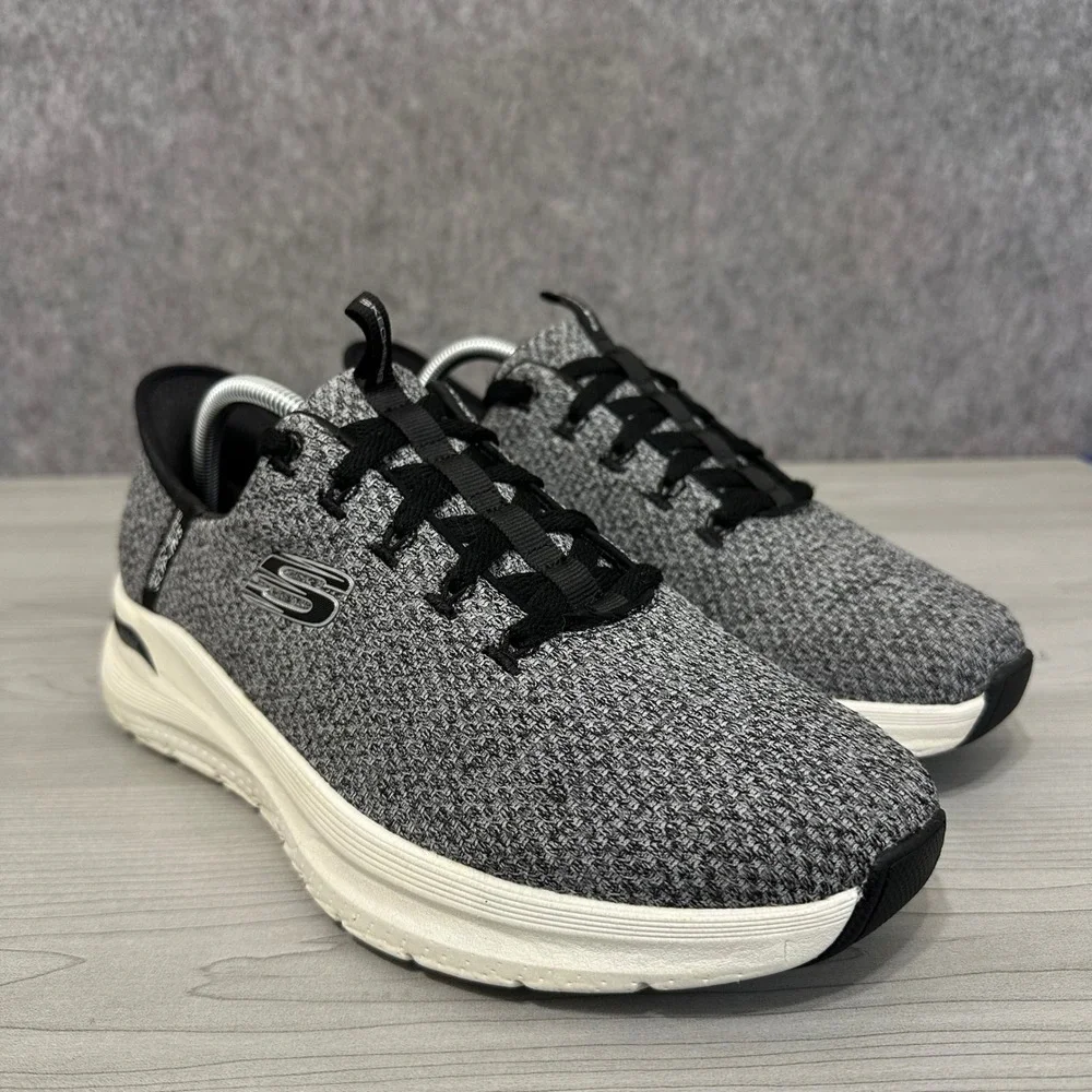Skechers Arch Fit 2.0 Look Ahead Mens 10 Gray Hands Free Slip-Ins Sneakers